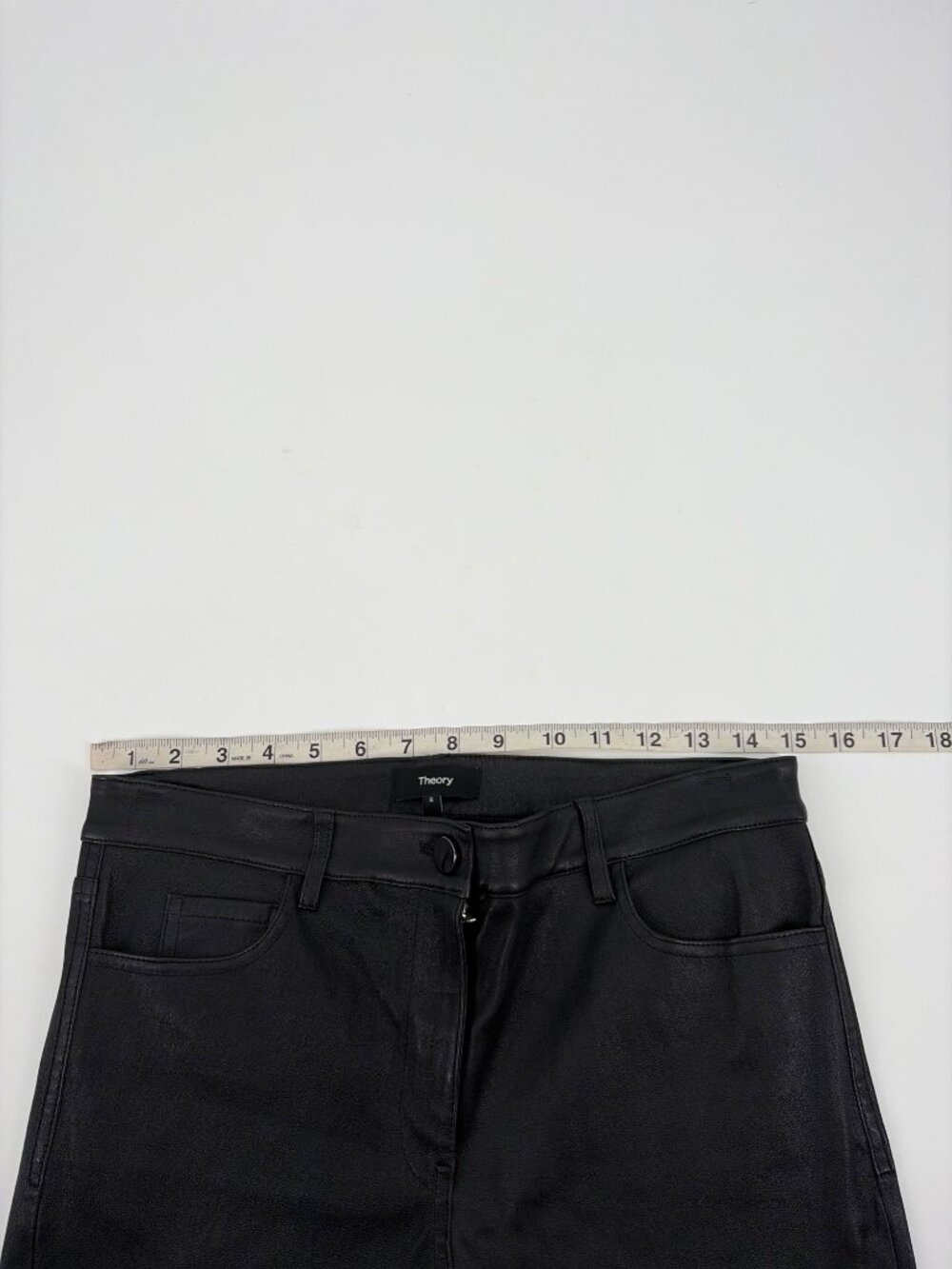 Theory Womens Size 6 Urban 5 Pocket Lamb Leather Pants Black Biker Baddie Glam - Picture 7 of 9